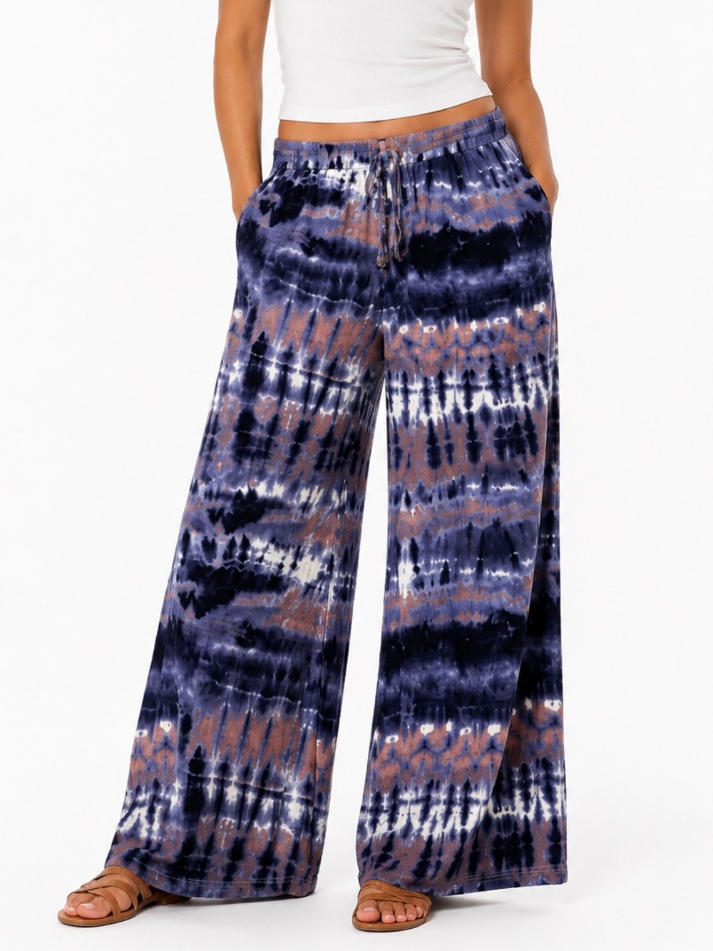 For Cynthia Wide Leg Linen blend pants size Large
